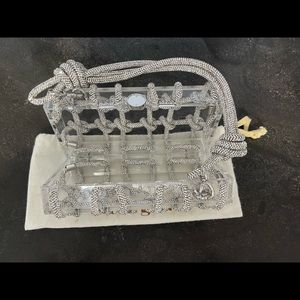 cult gaia acrylic and rhinestone bag.